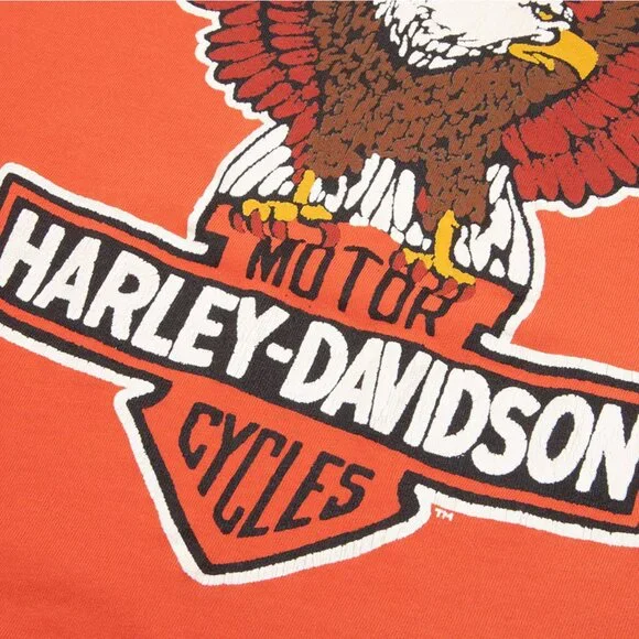 NEW MadeWorn t-shirt - Harley Davidson Motor Cycles - Orange Crush - VERY RARE!
